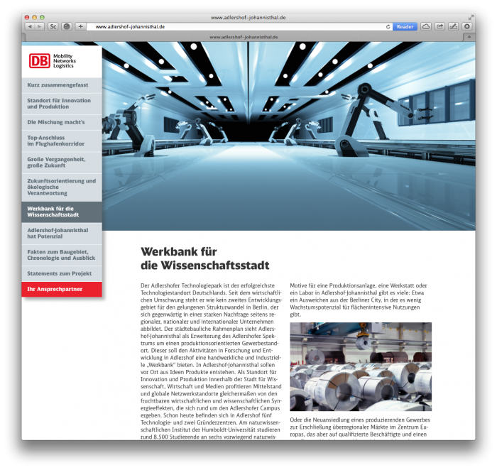abenteuerdesign for Deutsche Bahn | DB Adlershof-Johannisthal